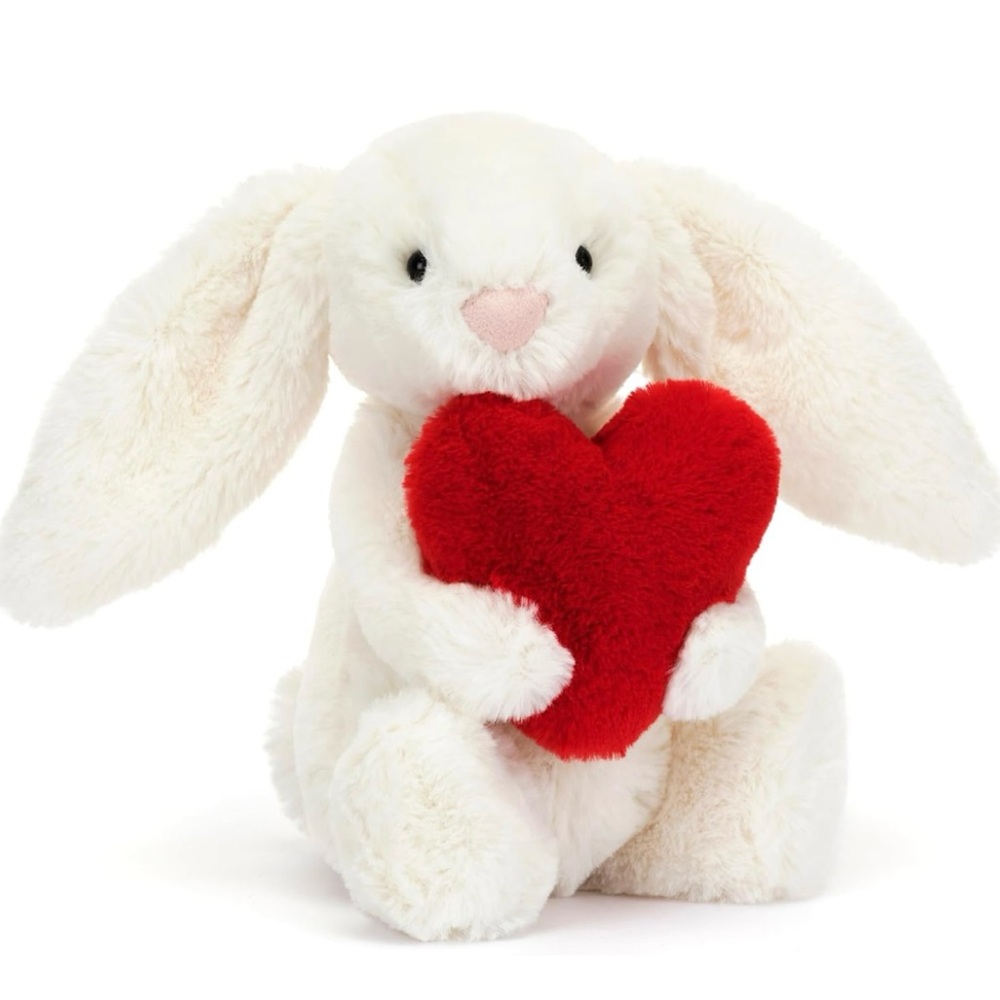 JELLYCAT Bashful Red Love Heart Bunny 12" rabbit plush stuffed animal toy NWT